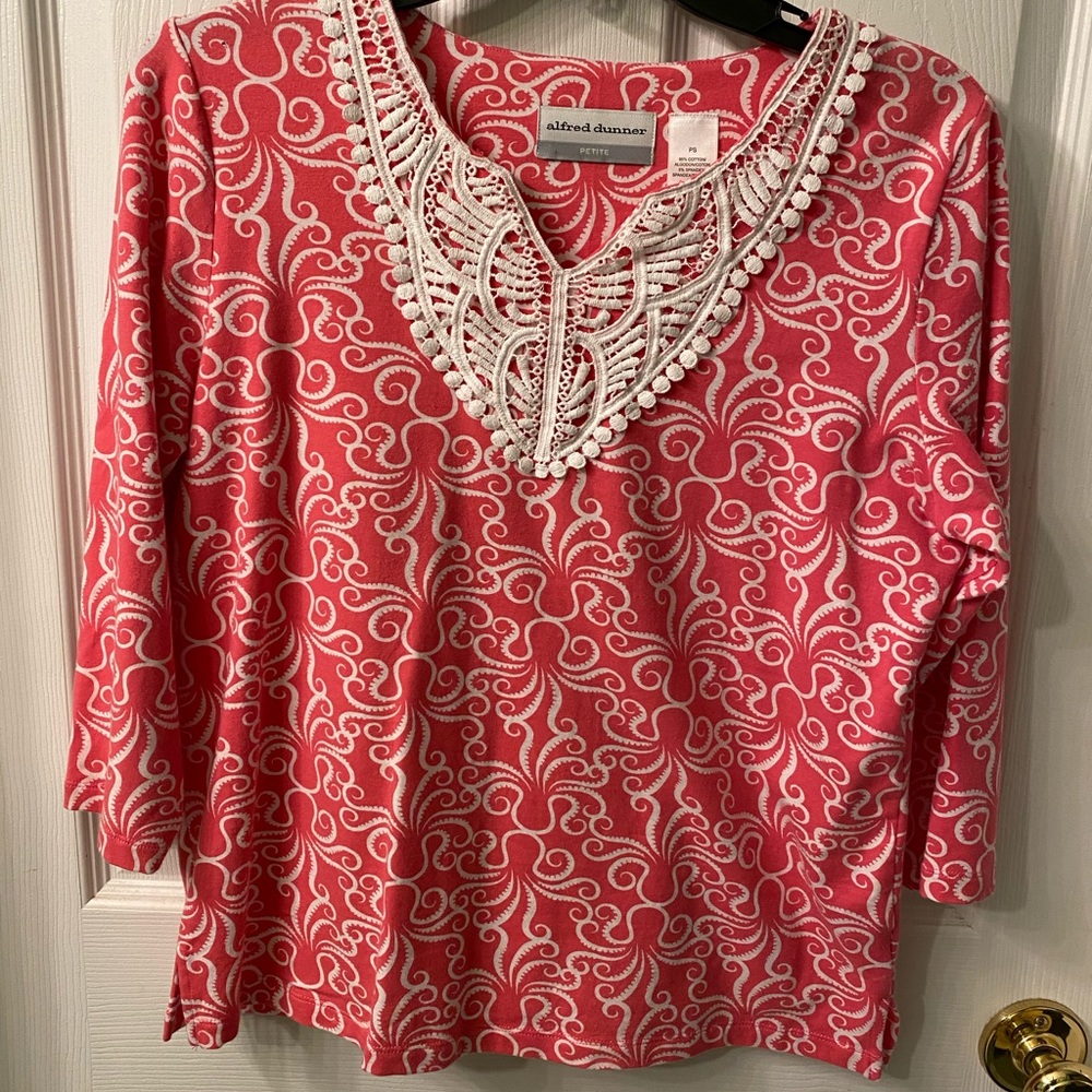 Alfred Dunner Petite Small Coral blouse